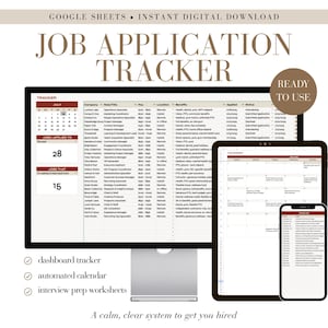 Job Application Tracker: Google Sheets Interview Prep (Digital Download)
