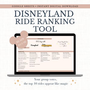 Pink Disneyland Ride Ranking Tool | Google Spreadsheet for Group Trip Planning to Disneyland & California Adventures in Anaheim