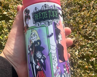 Beetle juice inspired Tumbler: 12 oz Kids Stainless Steel Water Bottle