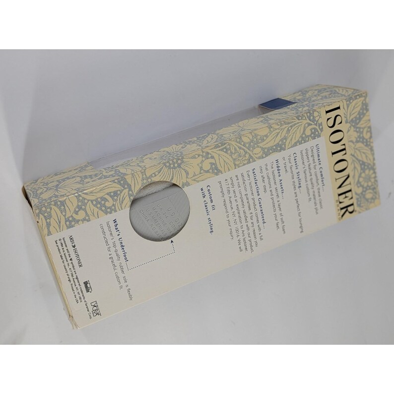 NIB 1994!Vintage Isotoner Classics White Terry Ballerina Slippers SM 5-6 Women zdjęcie 9
