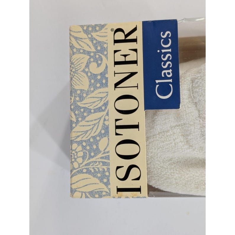 NIB 1994!Vintage Isotoner Classics White Terry Ballerina Slippers SM 5-6 Women zdjęcie 2