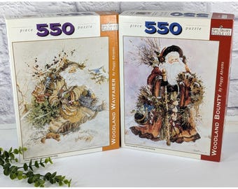 VNTG CHRISTMAS LOT 21997 Spilsbury Puzzle Co Woodland Wayfarer Bounty 550pc