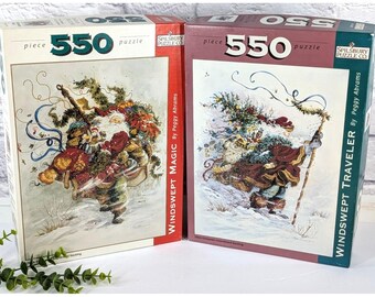VTG SANTA LOT 21997 Spilsbury Puzzle Co Windswent Magic Traveler 550 Christmas