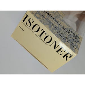 NIB 1994!Vintage Isotoner Classics White Terry Ballerina Slippers SM 5-6 Women zdjęcie 5