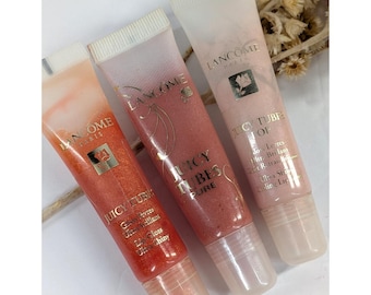 LOT 3~80% FULLLancome Juicy Tubes Lip Gloss Bolole Rose Nectar Fruity Pop READ