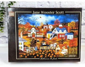 HALLOWEEN HI JINKSCollector Jane Wooster Scott Jigsaw Puzzle 1000pc 16x20