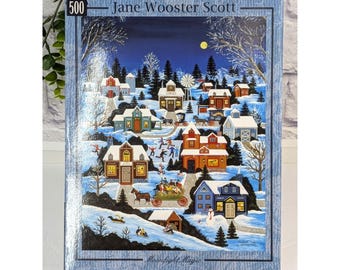 MOONLIGHT MAGIC!Collector Jane Wooster Scott Jigsaw Puzzle 1000pc 16x20 Vntg