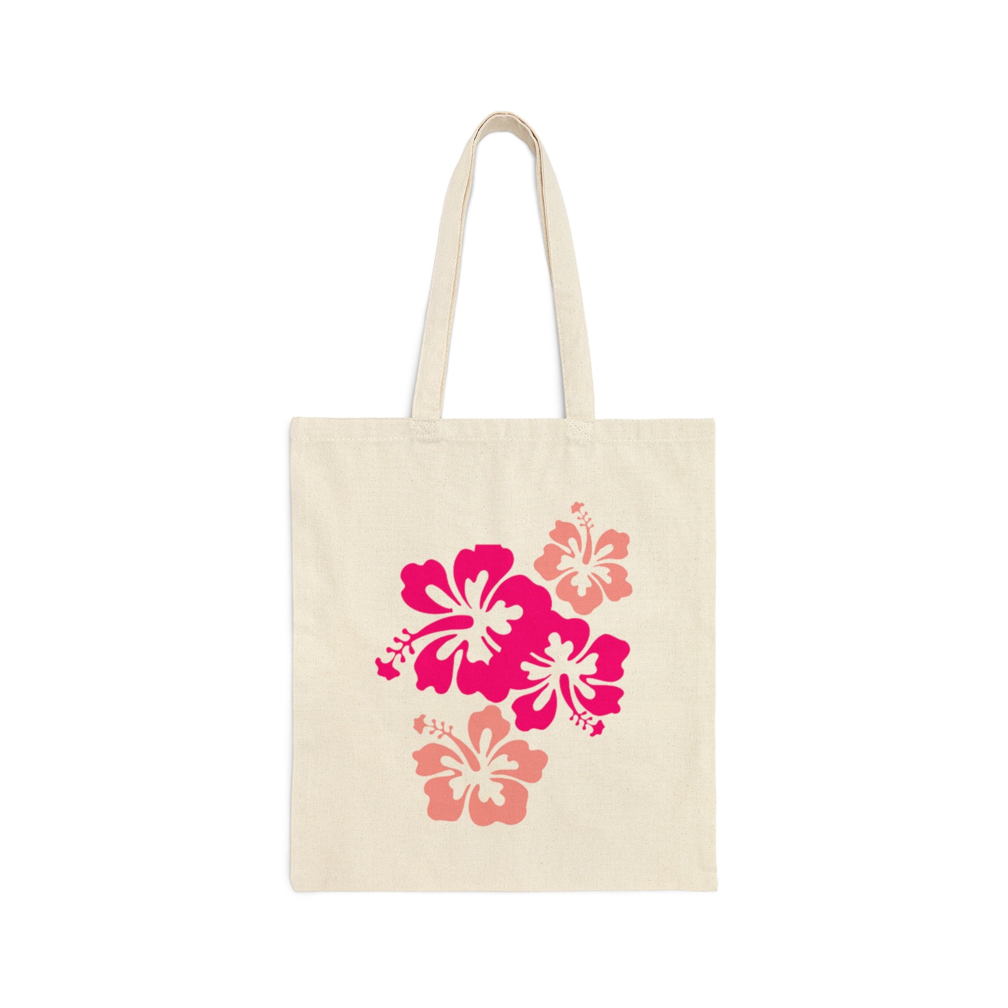Aesthetic Hibiscus Flower Tote Bag 