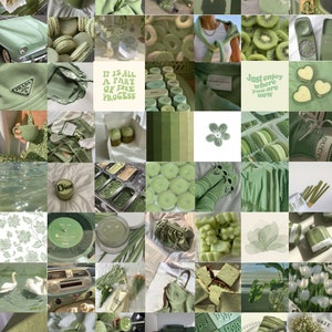 150 PCS Sage Green Aesthetic Wall Collage Kit | Sage Green Wall Decor | Photo Wall Collage | Aesthetic Wall Prints | Instant Download