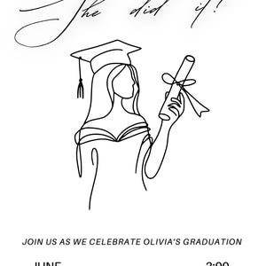 customizable graduation invitation