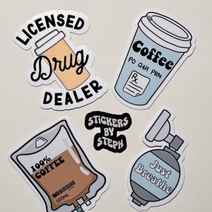 Funny Nurse Stickers: Waterproof Vinyl Decals