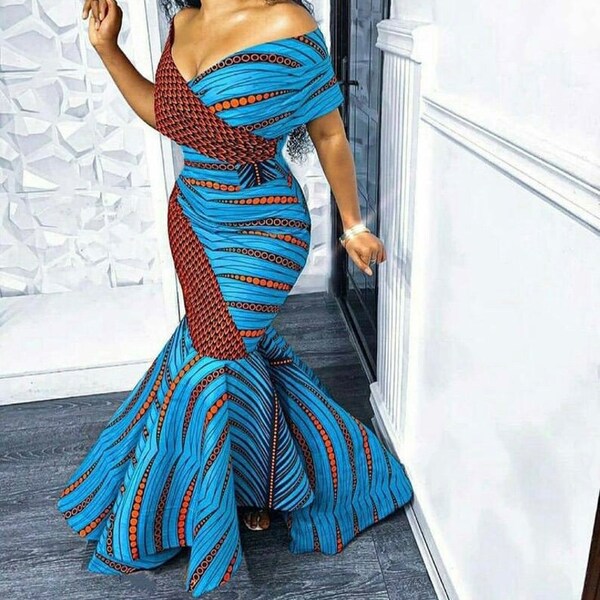 Dashiki Print Short Sleeve Mini Dress main image 0