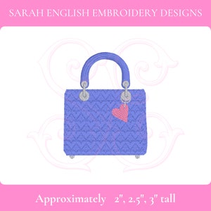 Sac à main avec coeurs Mini remplissage Machine broderie Design - fichier numérique - téléchargement immédiat