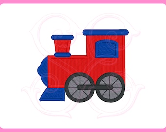 Train Fill Stitch Embroidery Design 3 Sizes: 2", 3", 4" Wide - DIGITAL FILE - Instant Download