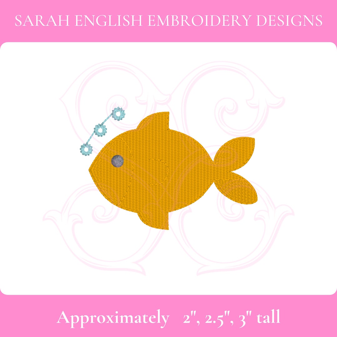 Fish Mini Fill Machine Embroidery Design - DIGITAL FILE - Instant ...