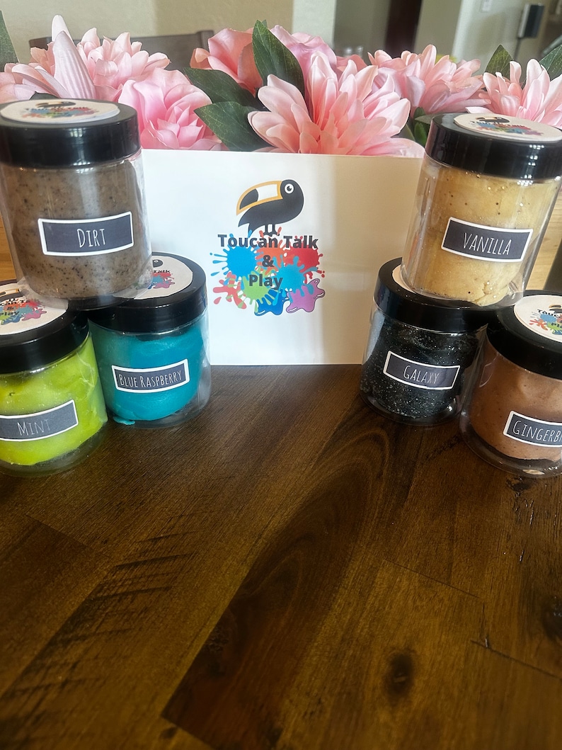 Scented Therapy Playdough Jarsensory Regulationfine Motor Etsy