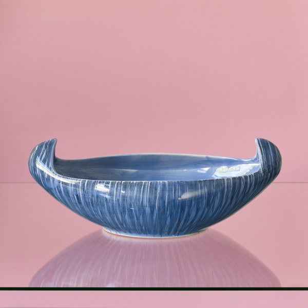 Hand painted ikebana dish, Włocławek, from the 60s