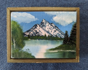 Mountain Lake-Oil Painting