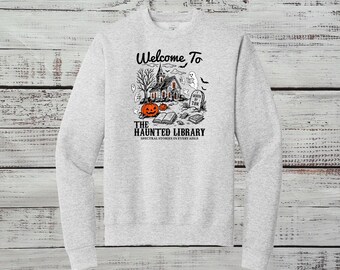 Haunted Library Bookish Halloween Sweatshirt
