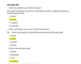 Hesi a2 grammar and vocab study guide