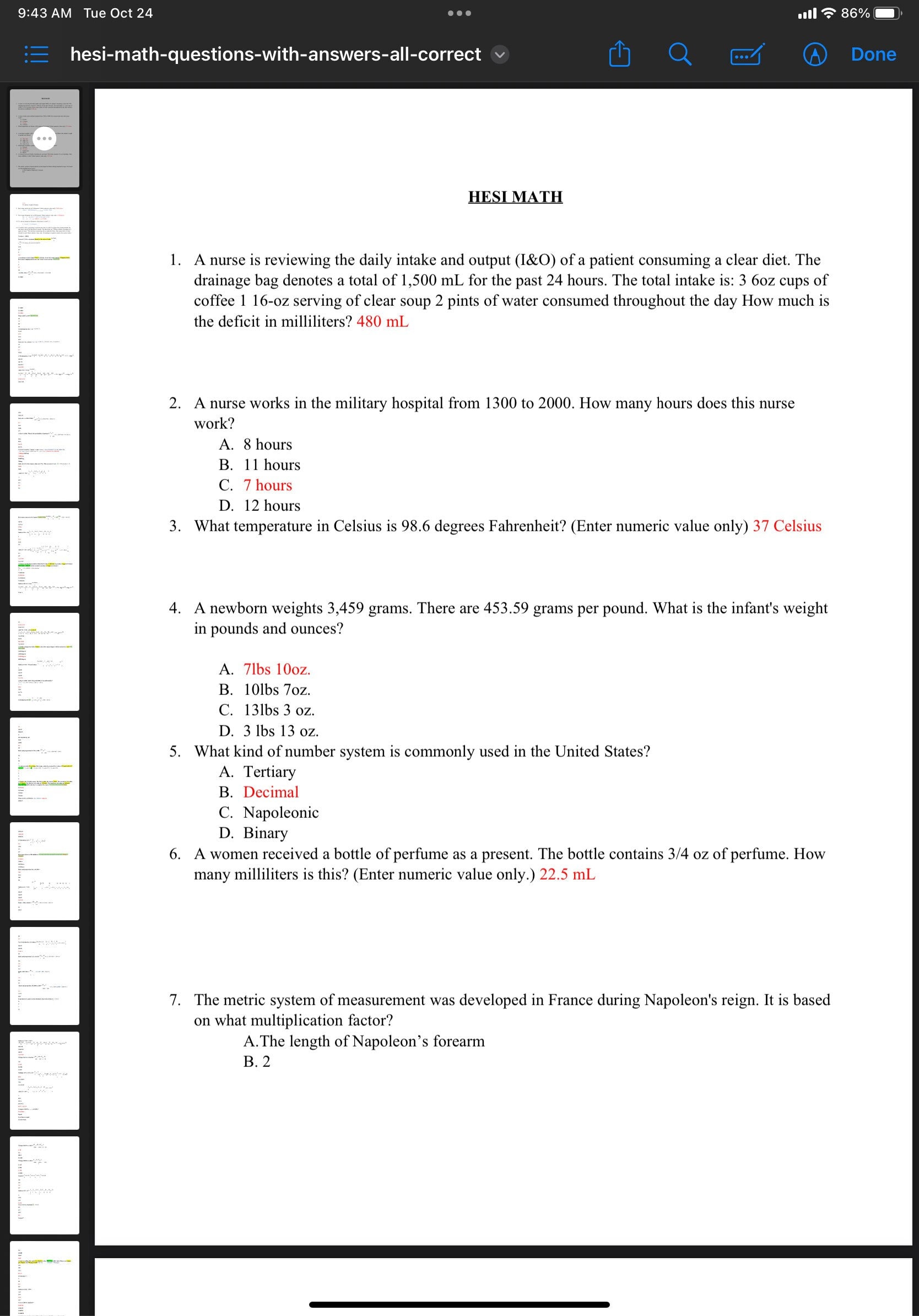 HESI A2 math study guide