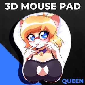 Queen 3D Mouse Pad | Sexy Furry Cat Girl Oppai Mouse Pad