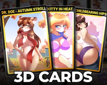 Dr. Doe and Friends - 3D Lenticular Cards | Sexy Furry Art