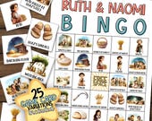 Women of the Bible Bingo | Ruth and Naomi Sunday School Game | Kids Church Printable | Homeschool Activity