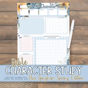Bible Character Study Guide | Journal Worksheets for Women | Bible Study for Beginners | Instant Download | Christian Profile Study | PDF