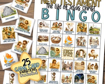 New Testament Bingo – The Life of Jesus Christ | Printable Bible Bingo Game