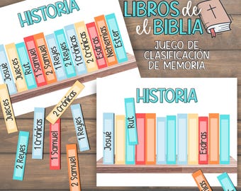 Books of the Bible SPANISH Memory Sorting Activity | Printable Church Learning | Sunday School Lesson | Youth Ministry | Homeschool Work