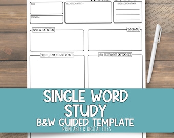 Bible Word Study for Beginners Guided Template | Daily Devotional | Scripture Journaling | Goodnotes Digital