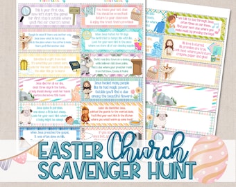 Easter Church Scavenger Hunt | Egg Hunt Clues | Resurrection Sunday | Sunday School Activity | Jesus is King | Youth Ministry | Kids Church