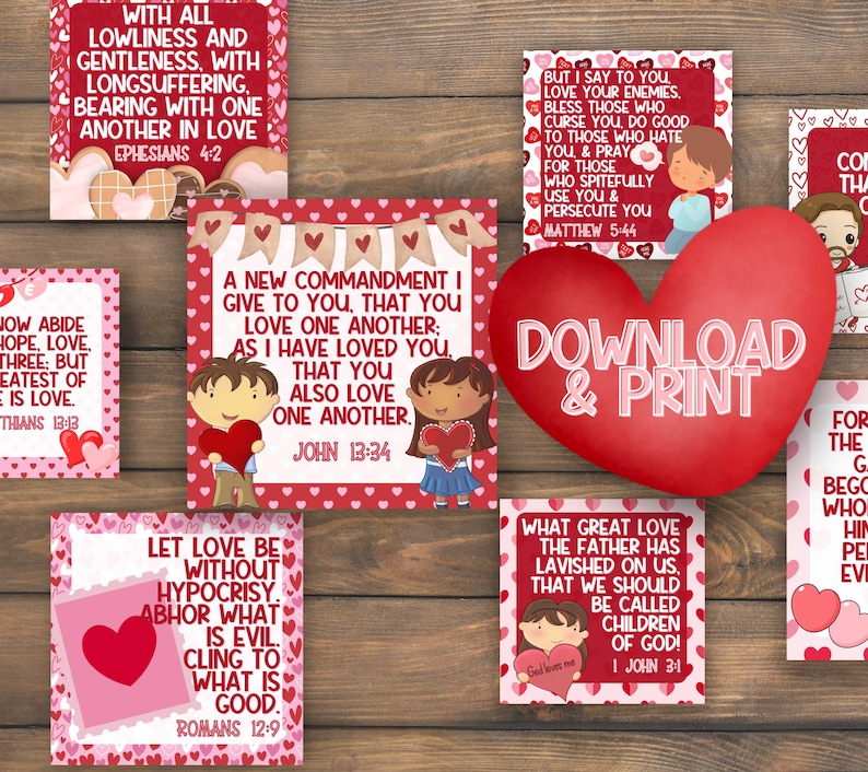 Printable Bible Verse Valentine Cards NKJV | Christian Valentines ...