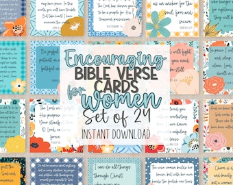 Bible Verse Memory Cards For Women Encouraging | Scripture Study | Gift for Mom | Girl | Uplifting Messages | Love of Jesus | God's Promises