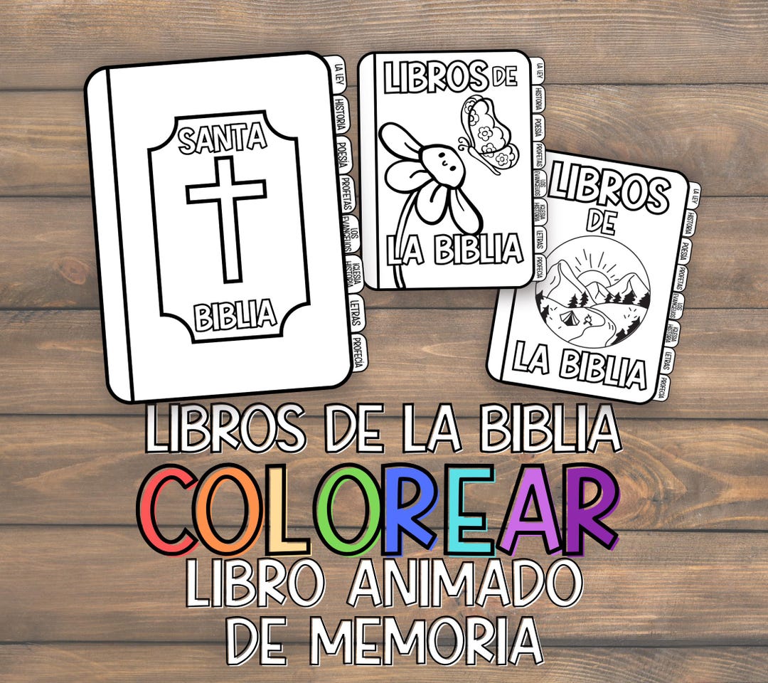 Books of the Bible SPANISH Memory Craft Coloring Flipbook | Sunday ...