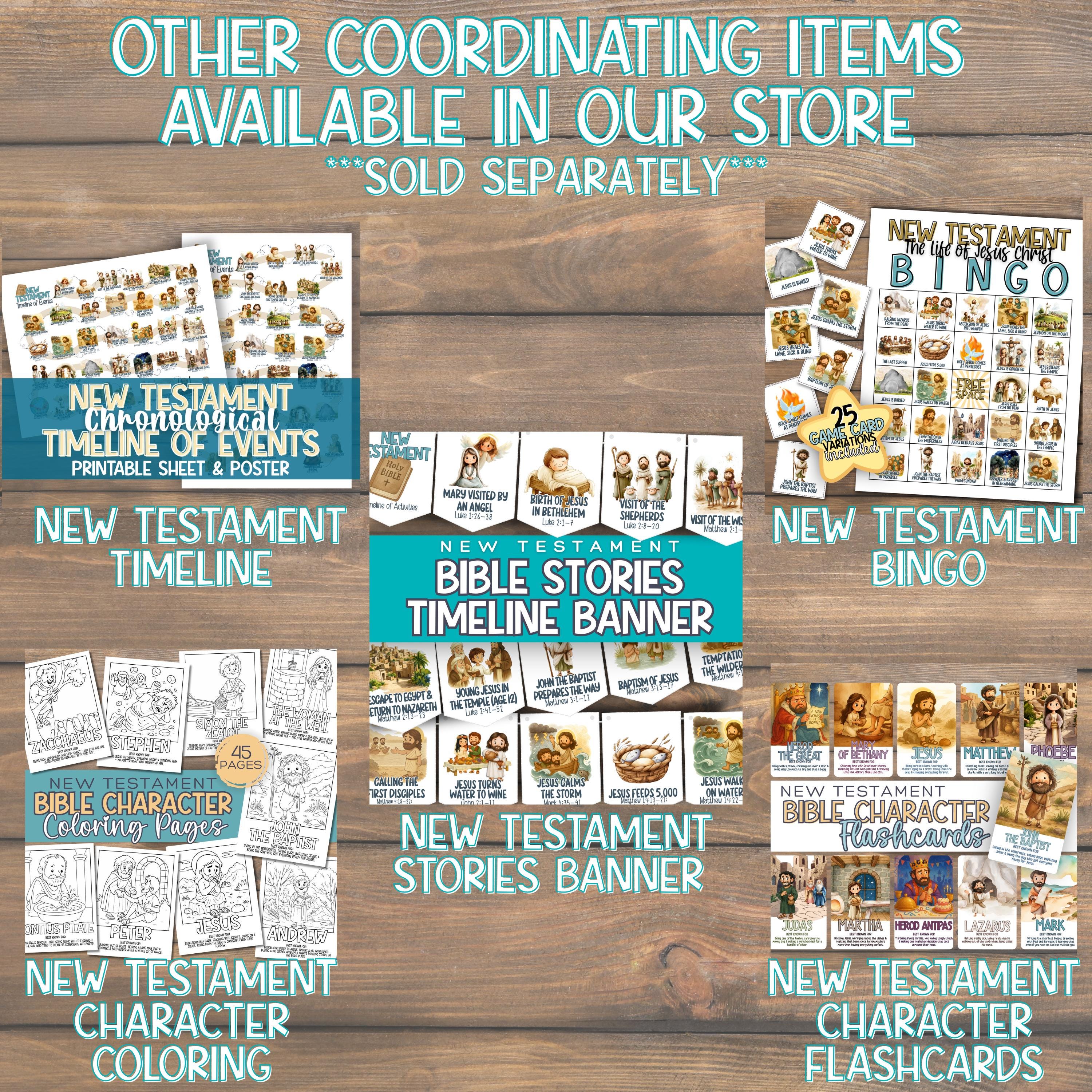 New Testament Books of the Bible Printable Banner | Sunday School ...