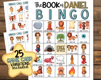 Sunday School Bingo The Book of Daniel | Sunday School Lesson Daniel | Kids Bible Bingo | Kids Church Activity | Youth Ministry Games | PDF