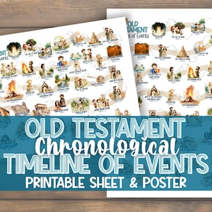 Bible Timeline for Kids Old Testament | Printable Educational Resource | Christian Stories Homeschool Learning Aid | Sunday School Decor