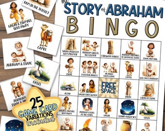 God's Promises to Abraham Bingo | Old Testament Bible Story Bingo Game | Sunday School Activity | Christian Homeschool Printable