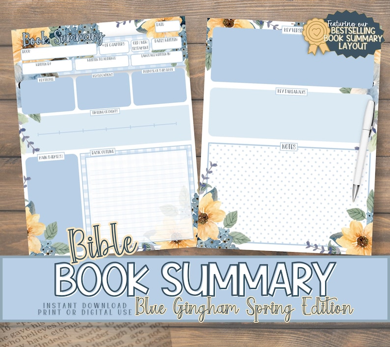 Books of the Bible Summary Printable | Beginner Bible Study | Scripture ...