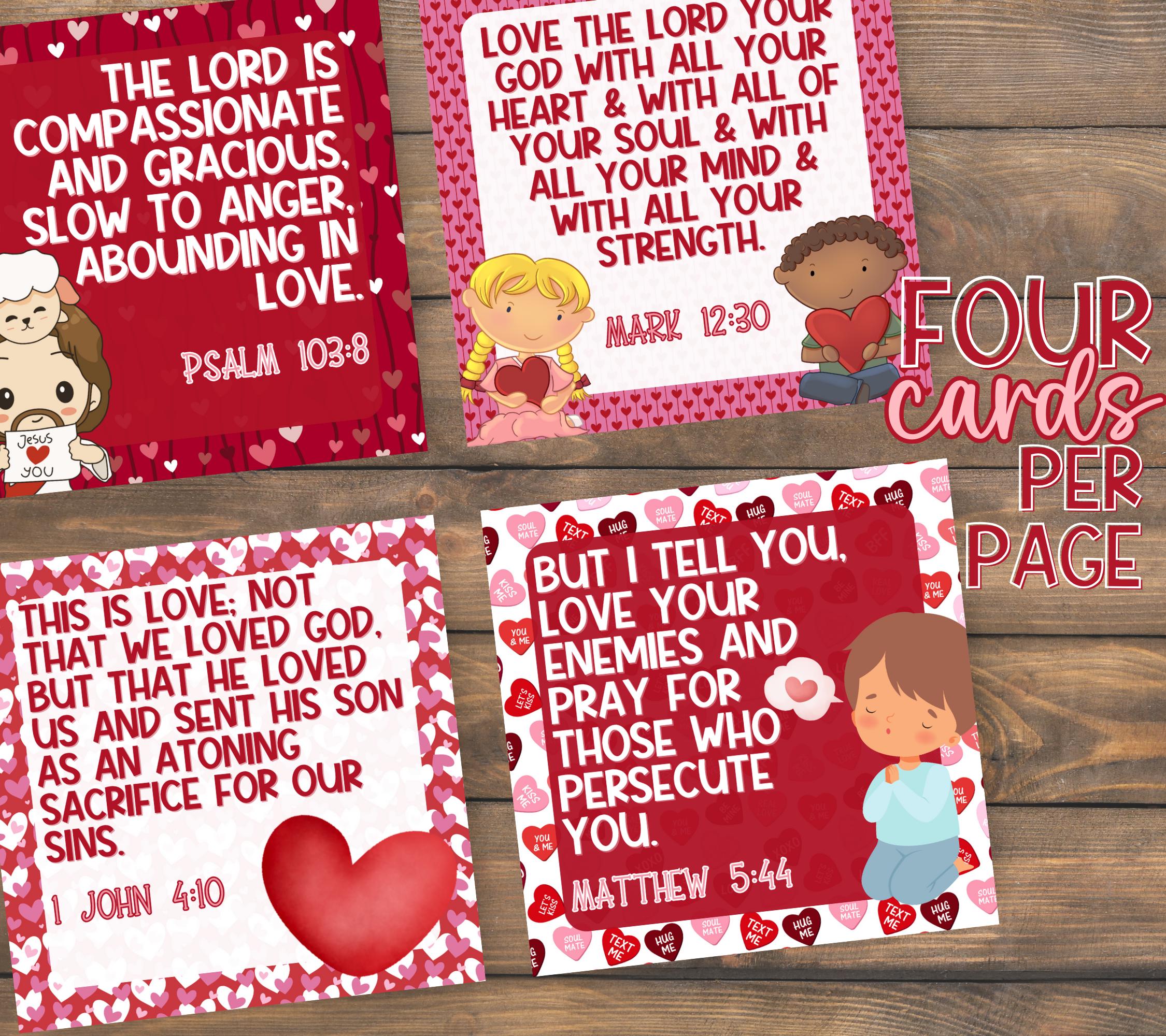 Printable Bible Verse Valentine Cards NKJV | Christian Valentines ...