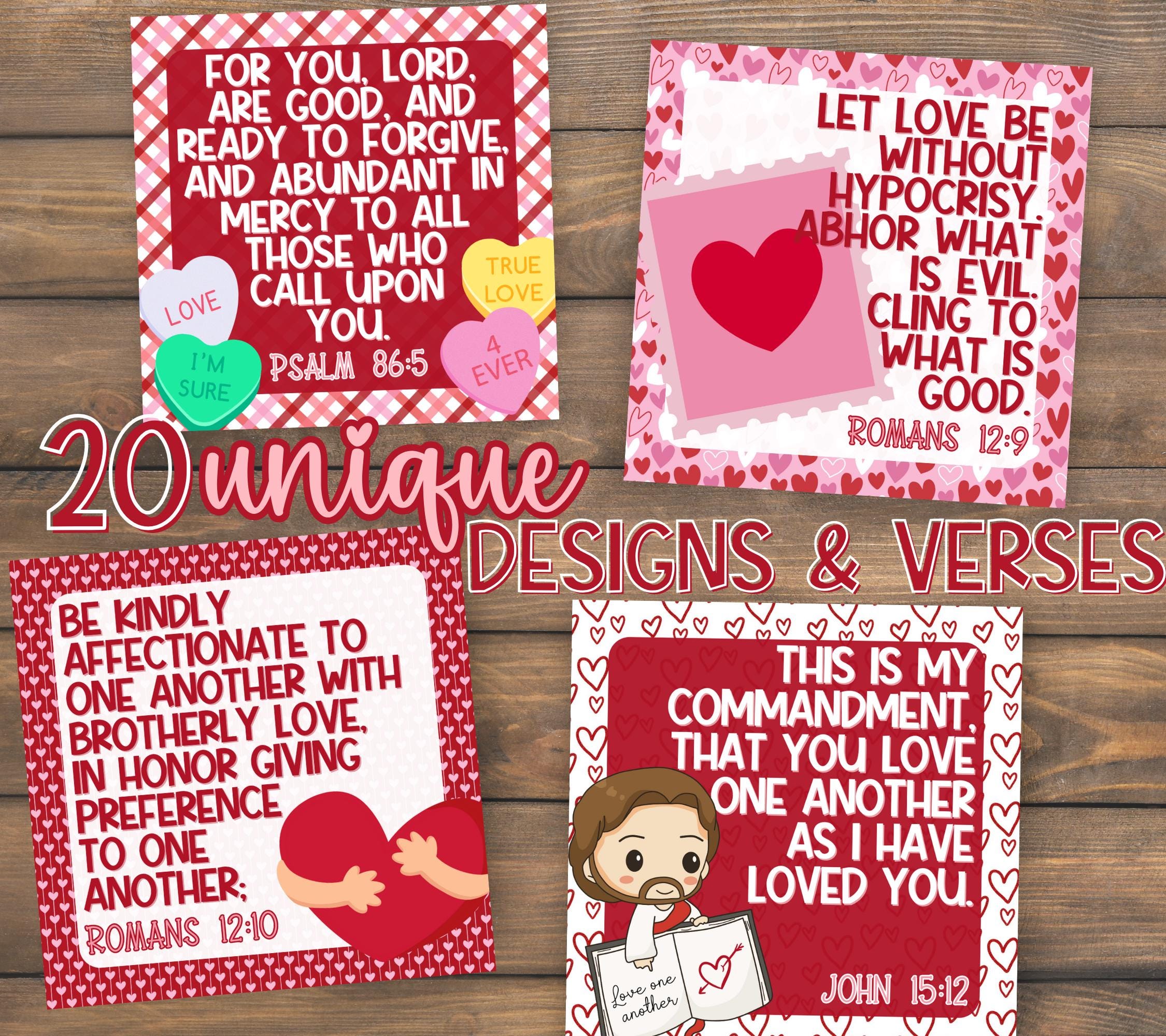 Printable Bible Verse Valentine Cards NKJV | Christian Valentines ...