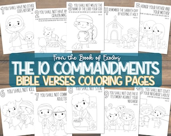 10 Commandments Preschool Coloring Pages | Sunday School Activity | Lesson for Kids | Christian Homeschool | Educational Worksheet | Primary