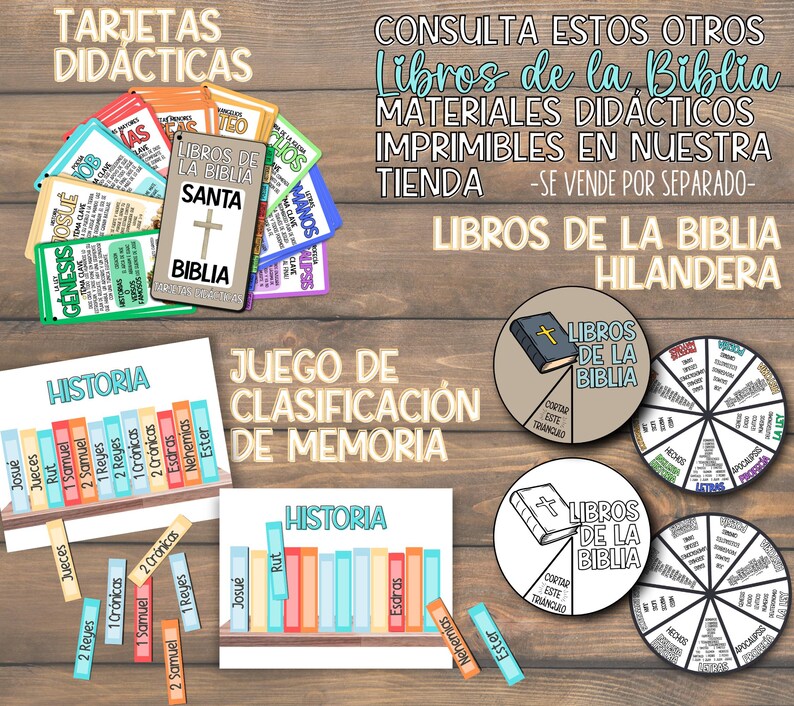 Books of the Bible SPANISH Memory Craft Coloring Flipbook | Sunday ...