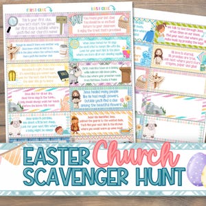 Caccia al tesoro di Pasqua in chiesa / Indizi per la caccia alle uova / Domenica di Resurrezione / Attività della scuola domenicale / Gesù è Re / Ministero dei giovani / Chiesa dei bambini