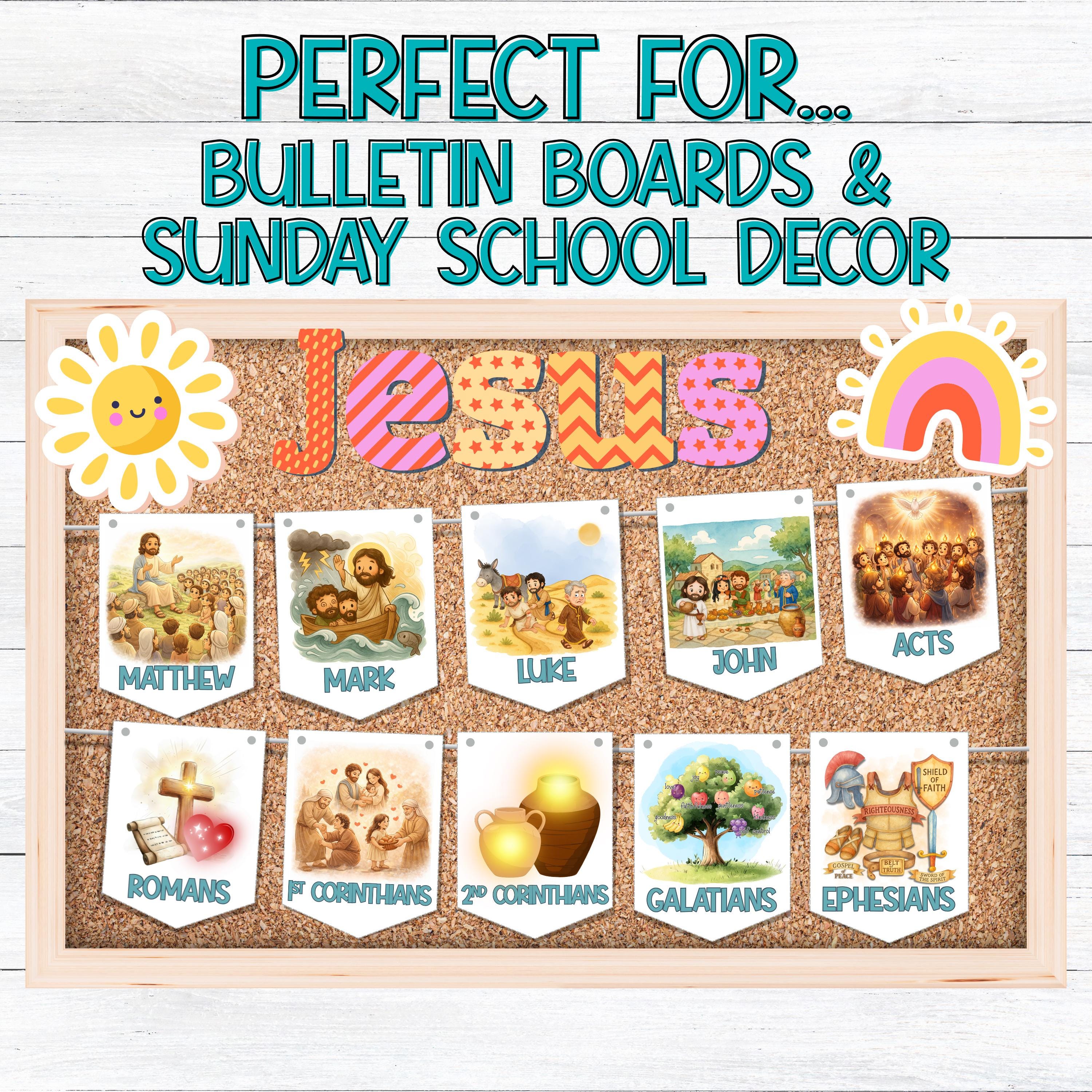 New Testament Books of the Bible Printable Banner | Sunday School ...