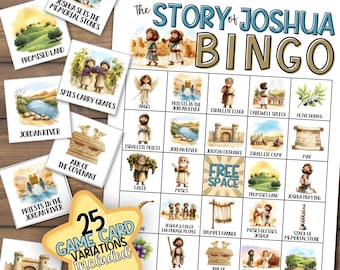 Joshua And Jericho Bingo Game For Kids - Bible Story Activity For Sunday School