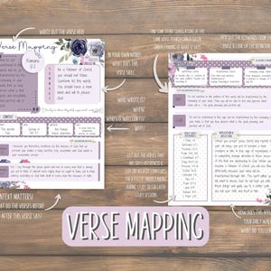 Bible Study Printables Beginners PURPLE | Binder Bundle | Scripture ...