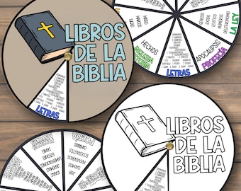 Books of the Bible Color Wheel SPANISH | Rueda Para Colorear Los Libros De La Biblia